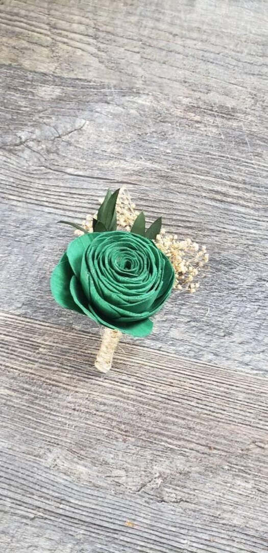 Green boutonniere, emerald green flowers, sola flower boutonniere | MakerPlace by Michaels Green boutonniere, emerald green flowers, sola flower boutonniere | MakerPlace by Michaels